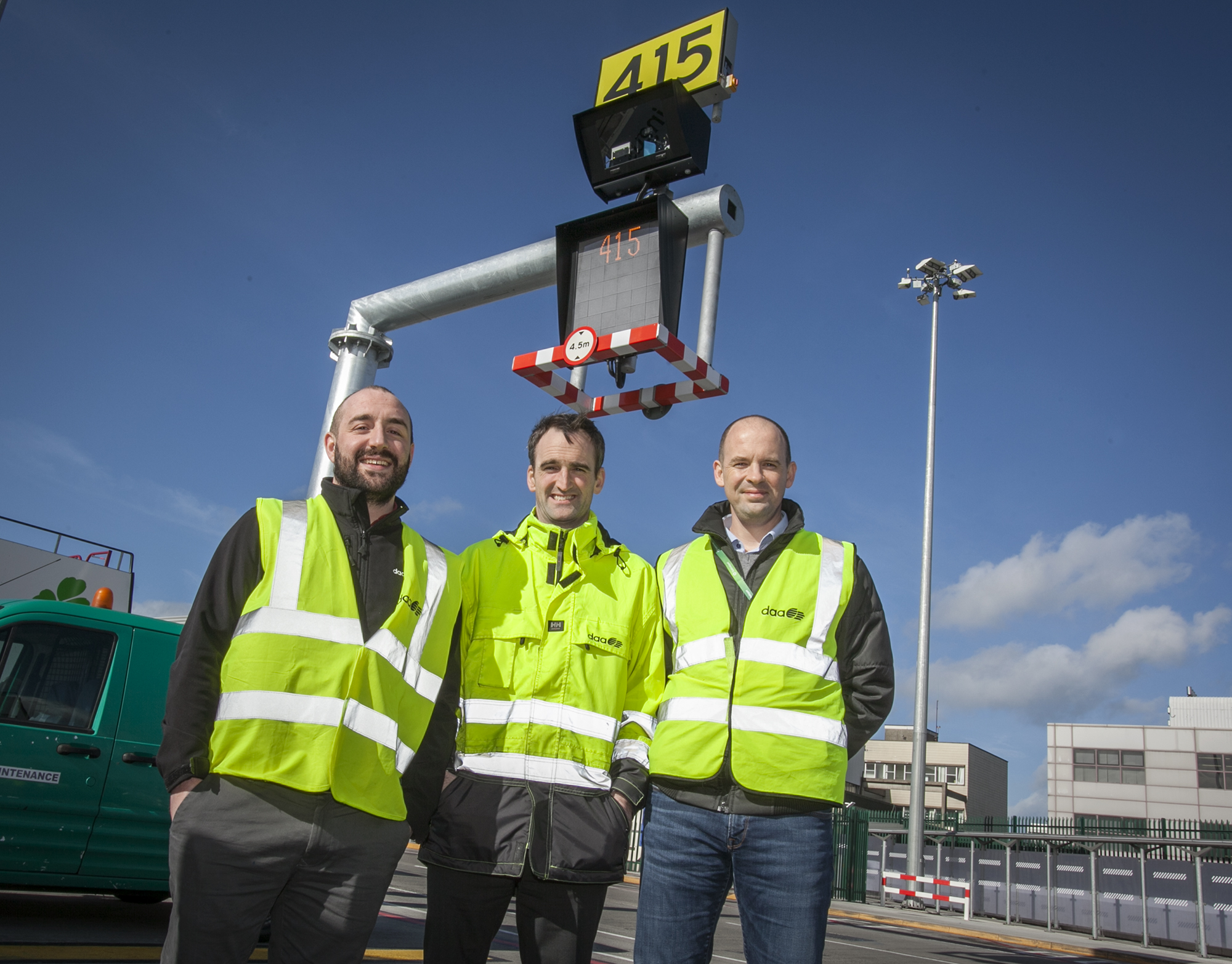 AVDGS 5 Mark O’Connor, Project Manager, Asset Management and Development Dublin Airport; Conor Carroll, Client Project Owner, Asset Care, Dublin Airport and Dan Davis, Senior Project Manager IT, Dublin Airport pictured with the new AVDGS in Dublin Airport.