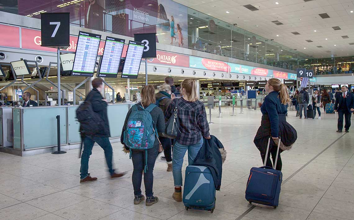 Passengers check in area