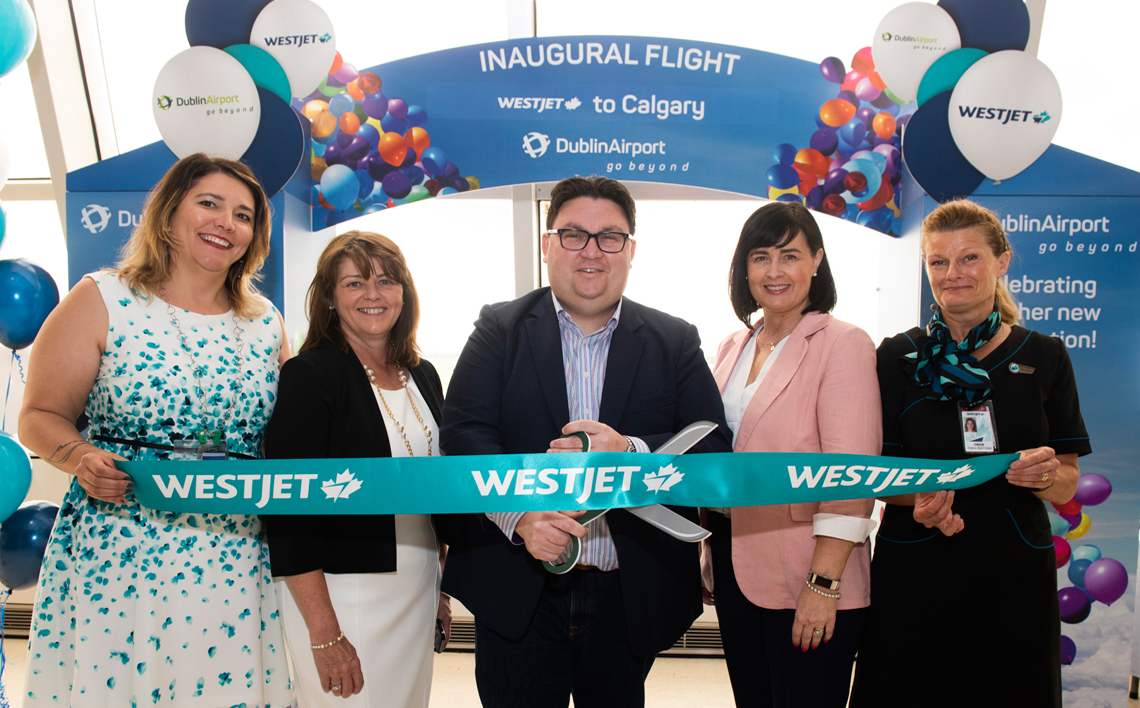 Inaugural WestJet Calgary flight launch