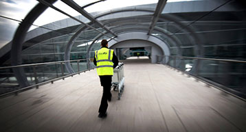T2 walkway with Dublin Airport staff T2 walkway with Dublin Airport staff