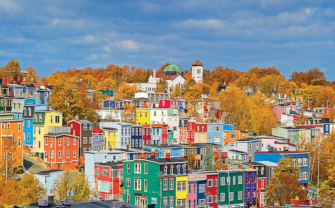 pretty sky colourful building