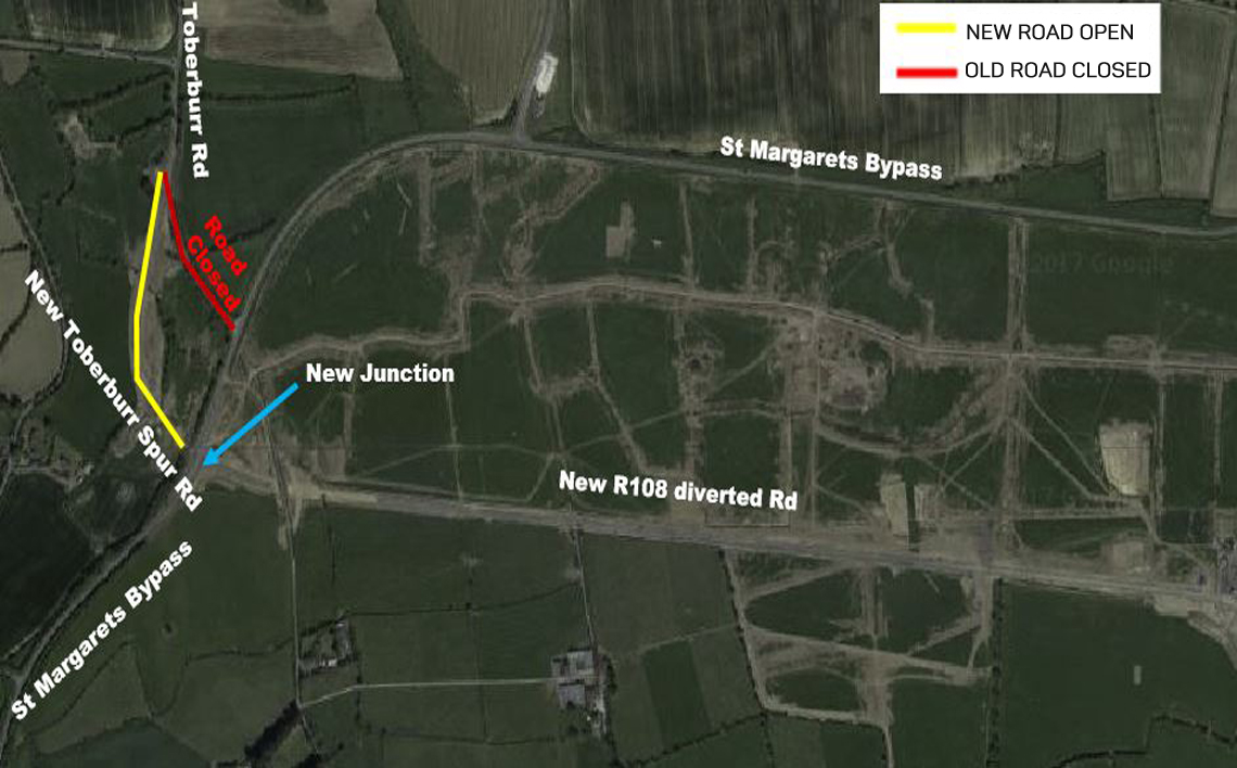 20171117-toberburr-spur-rd-and-new-junction Toberburr spur road new junction aerial view