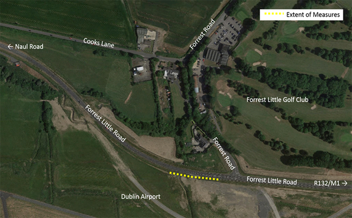 Forrest little road traffic management aerial view map