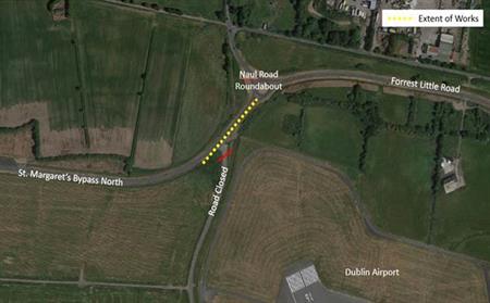 naul road roundabout roadworks aerial view map